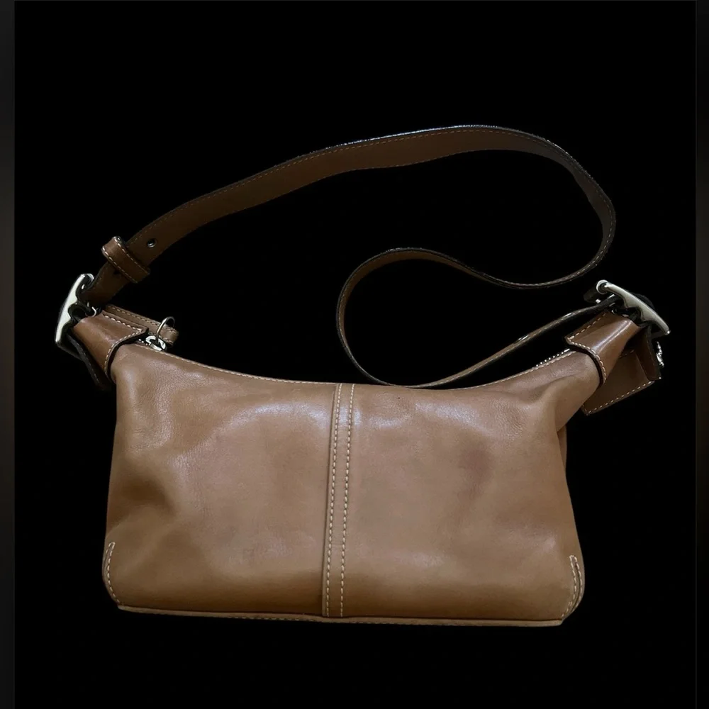 Vintage Coach Baguette Small Bag Camel